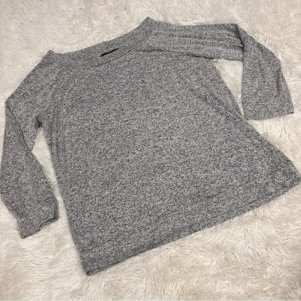Mix by 41 hawthorn light gray heather scoopneck 3/4 top Stitch fix size XL